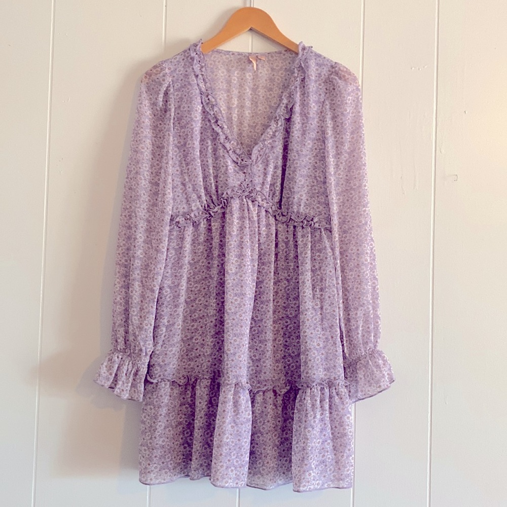 Dillards Floral Boho Long Sleeve Dress Medium